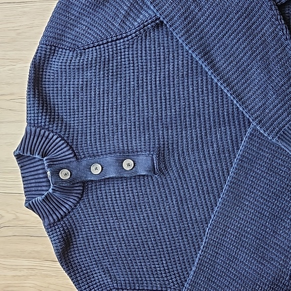Magee 1866 Other - Magee 1866 Navy Blue Wahed Cotton Quarter Button Zip Pullover Sweater XXL NWOT